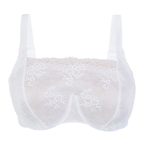 Glamorise Underwire CAMI + BRA Stretch Lace White Sizes 44DD 42DD 40DD & MORE! - Picture 13 of 16